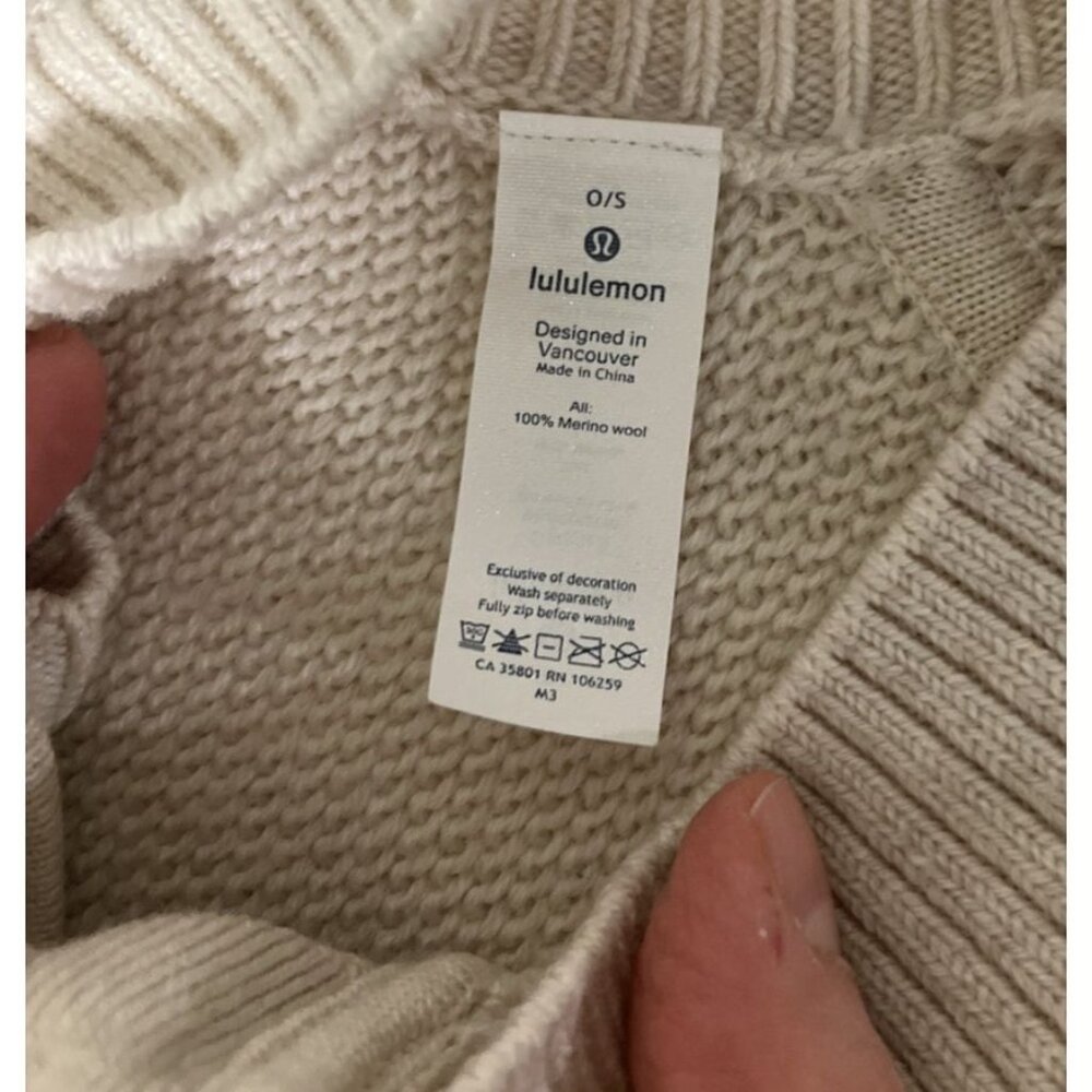 Lululemon On The Go Soft Cream-Coloured Poncho One Size - Picture 7 of 11